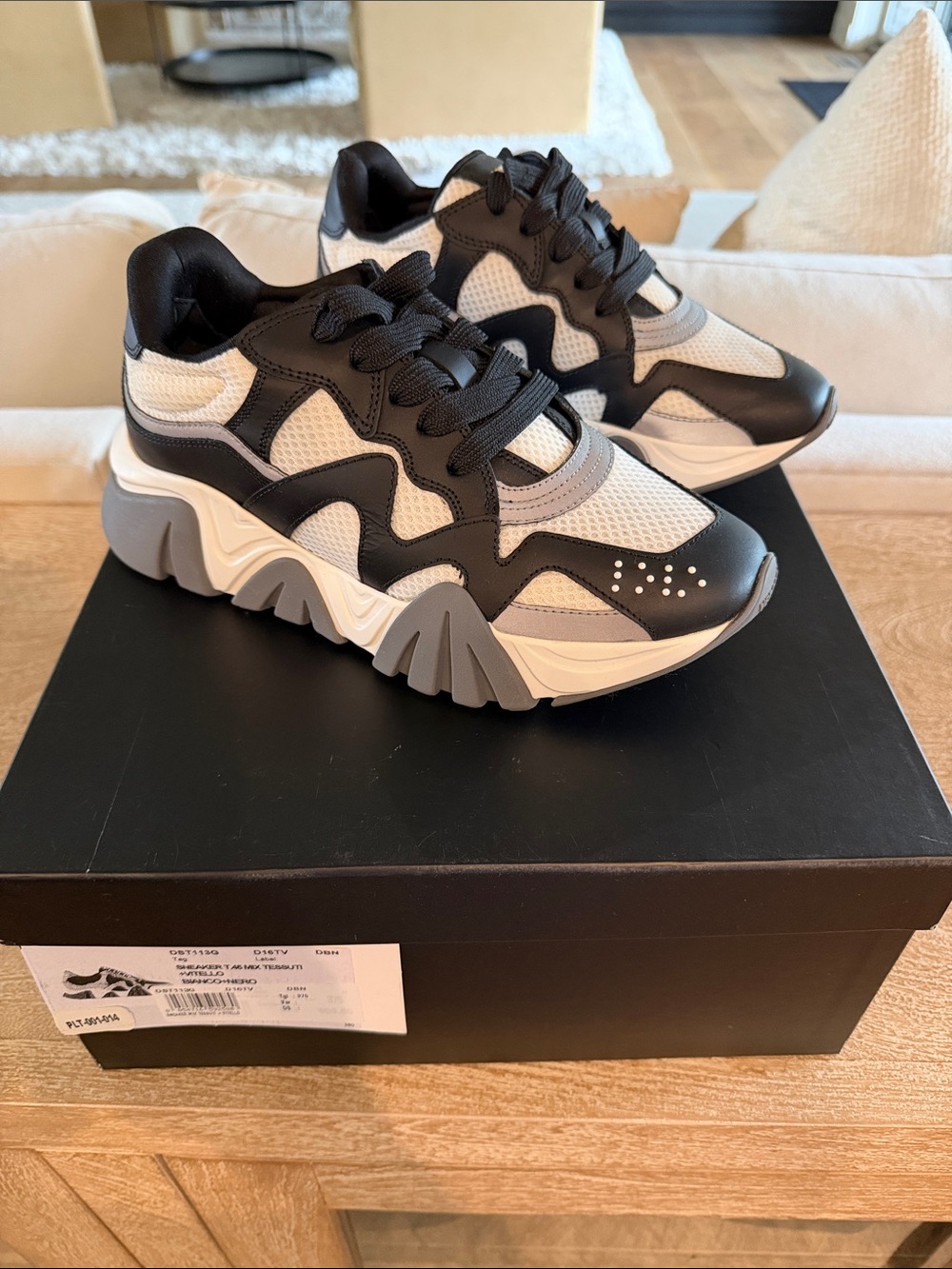 Versace women’s Black and White Chunky Sneakers